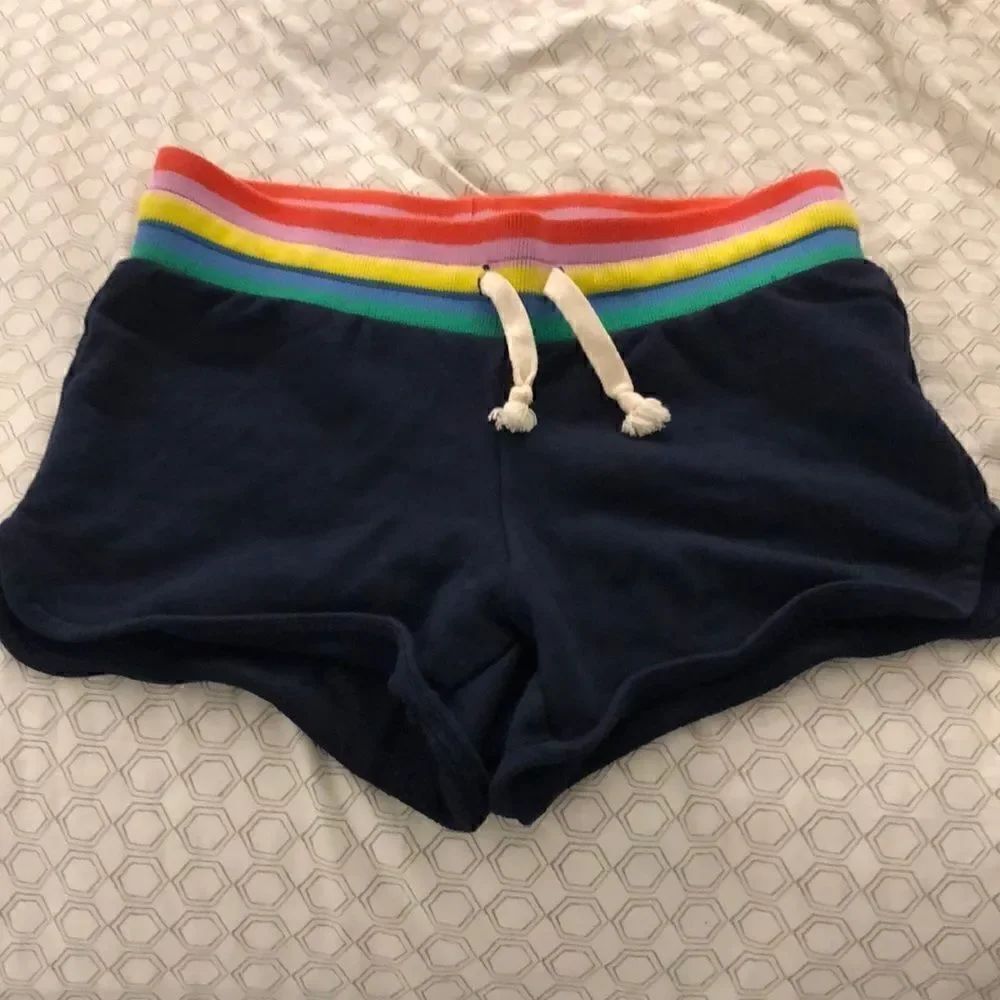 J.Crew rainbow waistband lounge shorts sz XXS